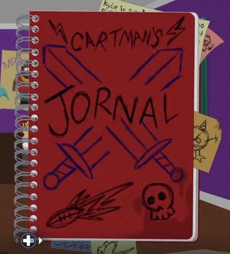 Cartman's Journal, Shout Park, Cute Small Drawings, Goth Kids, Eric Cartman, South Park Funny, Small Drawings, Silly Images, South Park