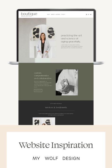 Olive Colour Palette, Latest Website Design Trends, Modern Website Design Inspiration, Creative Website Design Inspiration, Squarespace Template Design, Service Branding, Logo And Identity Design, Therapy Website, Website Design Trends