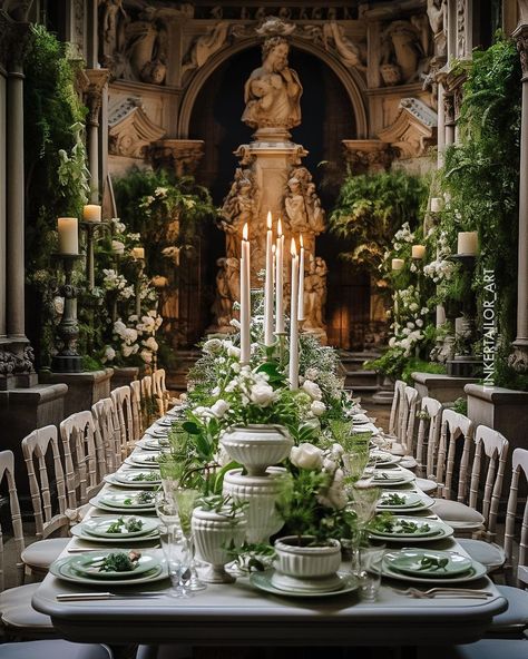 Tuscan Style Tablescapes, Rm Birthday, Floral Backdrop Wedding, Wedding Reception Rooms, Baroque Wedding, Greenery Centerpiece, Bride Planning, Flower Installation, Top Wedding Dresses