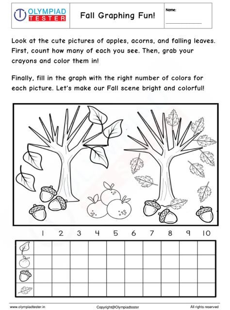 Free Kindergarten Fall Graphing Worksheet: Count, Color, Explore! Kindergarten Graphing Worksheets, Pictures Of Apples, Kindergarten Graphing, Math Olympiad, Apple Picture, Graphing Worksheets, Alphabet Phonics, Graphing Activities, Counting Numbers