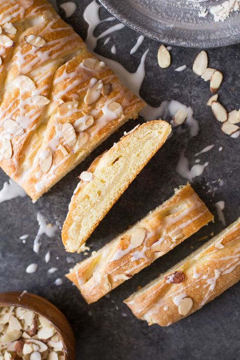 Almond Braid, Almond Filling, Almond Glaze, Almond Pastry, Kitchen Aid Recipes, Almond Extract, Almond Paste, Little Kitchen, Sliced Almonds