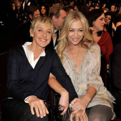 Ellen & Portia.  They are adorable... Ellen And Portia Wedding, Ellen Degeneres And Portia, Ellen And Portia, Cutest Couples, Portia De Rossi, The Ellen Show, Hollywood Couples, Inspiring Women, Famous Couples