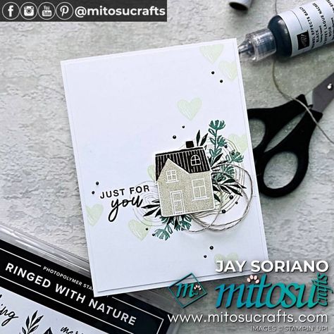 Ring With Nature Stampin Up Cards, Stamping Up Ringed With Nature, Su Ringed With Nature Cards, Ringed With Nature Christmas Cards, Rings Of Nature Stampin Up Cards, Su Ringed With Nature, Vintage Christmas Stampin Up Cards, Stamped With Love Stampin Up Cards, Ringed With Nature Stampin Up Cards