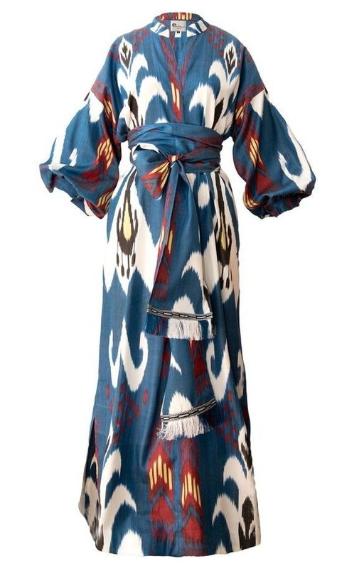 Goddess Gown, Ikat Dress, Silk Ikat, Traditional Costume, One Clothing, Kaftan Dress, White Silk, Kimonos, Traditional Dresses