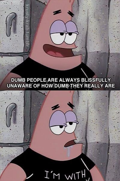 "I'm with Stupid" Patrick Star Quotes, Future Memes, Spongebob Quotes, Watch Spongebob, Campfire Songs, Funny Spongebob Memes, Spongebob Square, Pineapple Under The Sea, Spongebob Patrick