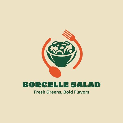 Green Flat Illustration Salad Logo - Templates by Canva Salad Logo, Green Flats, Great Logos, Canva Design, Flat Illustration, Fashion Logo, Logo Templates, Design Details, Typography