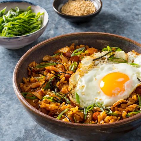 Kimchi Bokkeumbap (Kimchi Fried Rice) | Cook's Illustrated Kimchi Bokkeumbap, Fermented Kimchi, Donut Toppings, Chopped Ham, Cookie Toppings, Kimchi Fried Rice, Random Recipes, Illustrated Magazine, America's Test Kitchen Recipes