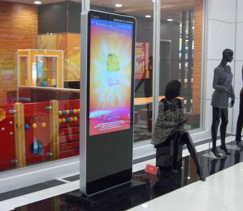 POP lcd digital signage totem used in fashion store. Interactive Kiosks, Mall Kiosk, Advertising Board, Swipe Card, Point Of Purchase, Media Wall, Smart Solutions, Shop Front, Signage Design