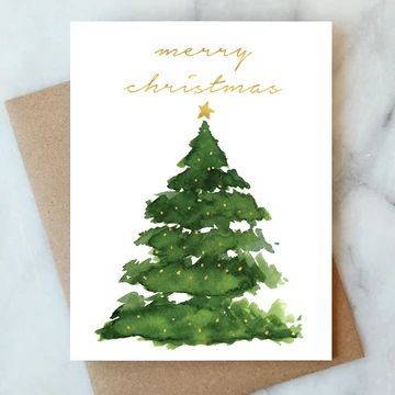 Painted Christmas Cards, Christmas Tree Box, Craft Envelope, Diy Jul, Merry Christmas Tree, Christmas Card Art, 카드 디자인, Watercolor Christmas Cards, Christmas Tree Cards