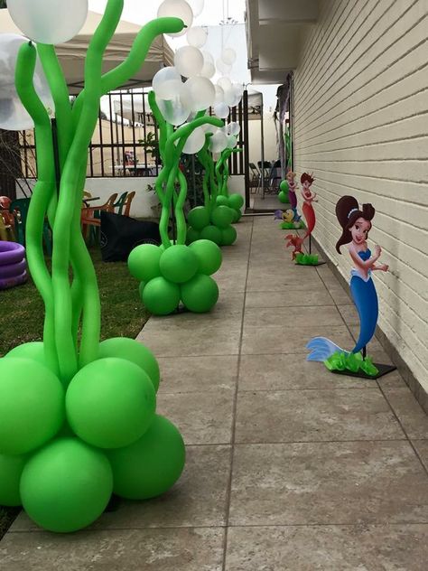 Nemo Birthday Party, Bubble Guppies Birthday Party, Mermaid Balloons, Bubble Guppies Party, Ocean Birthday Party, Pool Party Kids, Shark Themed Birthday Party, Mermaid Theme Birthday Party, Ariel Birthday