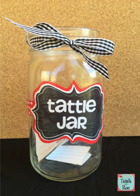 Check out these ideas for dealing with tattling in the classroom. Free printable tattle jar label, too! Tattling In The Classroom, Tattle Tale, Teacher Board, Substitute Teaching, Classroom Behavior Management, Class Organization, Behaviour Management, Ela Classroom, Creative Organization