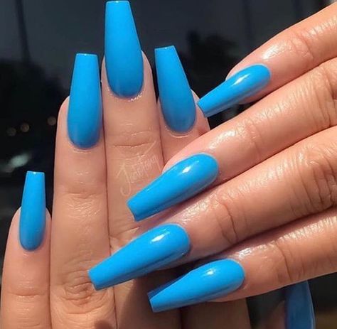 French Pedicure, Blue Acrylic Nails, Blue Nail, Summer Acrylic Nails, Summer Nails Colors, Acrylic Nail Art, Acrylic Nails Coffin, Accent Nails, Coffin Nails Designs