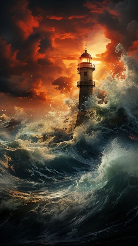 Peaceful Backgrounds, Lighthouse Storm, Pirate Ship Art, Lighthouses Photography, Lighthouse Painting, Lighthouse Pictures, Lighthouse Art, Ship Paintings, Landscape Photography Nature