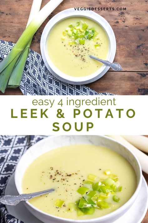 Leek Pudding, Potatoe Leek Soup Recipe, Recipes With Leeks, Potato And Leak Soup, Quick Soups, Wonder Soup, Potato Leek Soup Recipe, Legume Recipes, Bologna Recipes