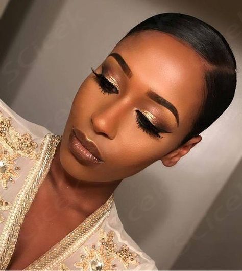 Glam Makeup Black Women, Wedding Makeup Tutorial, Media Makeup, Makeup Black Women, Shine Lip Gloss, Best Wedding Makeup, High Shine Lip Gloss, Wedding Makeup Tips, Powder Contour