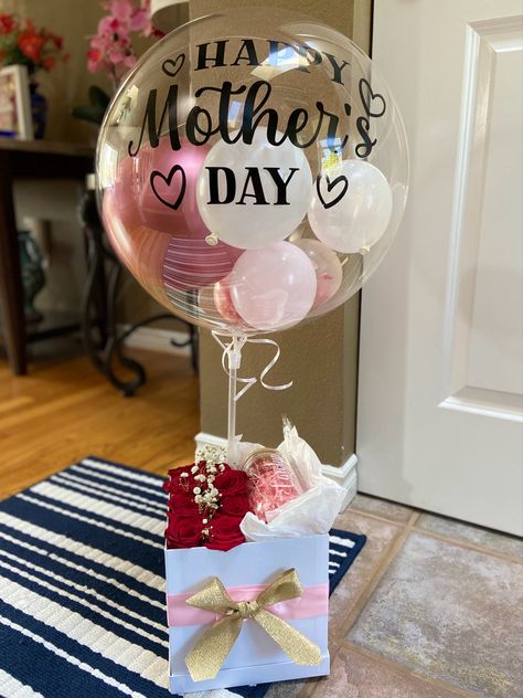 Bobo Balloons, Bobo Balloon, Mothers Day Bobo Balloon Ideas, Bobo Balloon Ideas, Balloon Bouquet Mothers Day, Mother’s Day Ballon Set Up, Mother’s Day Balloon Column, Mother’s Day Balloons, Mother’s Day Stuffed Balloons