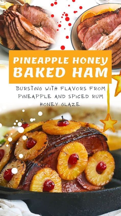 Oven Ham Recipes, Cooking Ham In Oven, African Bites, Ham Cooking Time, Thanksgiving Ham Recipes, Honey Ham Recipe, Pineapple Honey Glazed Ham, Recipes With Cooked Ham, Best Ham Recipe