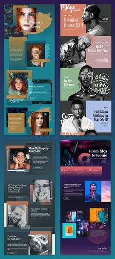 Creative Website Design Inspiration, Newsletter Design Layout, Design De Configuration, Diy Website Design, Webpage Layout, Newsletter Layout, Brochure Design Layout, Page Layout Design, Creative Website Design