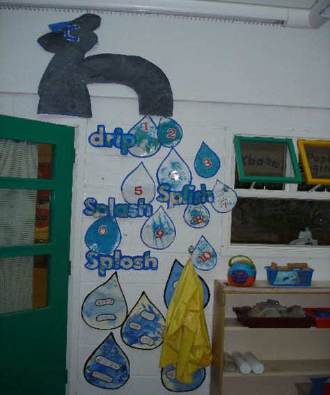 Water Area Display Eyfs, Nursery Display Boards, Germ Crafts, Hygiene Activities, Teaching Displays, Maths Display, Maths Area, Toilet Paper Crafts, Nursery Activities