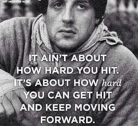 #humpdaymotivation love this quote. Keep going. The real fighters push through the challenges even if they never win. You'll get there. Hard work consistency and time. Make it happen.  If you want some help or guidance along the way #getfitwith_nikk and email Nikki.zahka@gmail.com or click the link in my bio! by getfitwith_nikk Sylvester Stallone Quotes, Rocky Quotes, Rocky Balboa Quotes, Rocky Balboa, Warrior Quotes, Sports Quotes, Badass Quotes, Balboa, A Quote