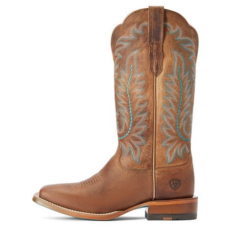 A fun take on a classic Western style. Whether you're working barrels or roping calves, the extra layer of heel-to-toe cushioning will keep you going longer.\n\t\tFrontier Tilly Western Boot | Women's Frontier Tilly Western Boots in Rodeo Tan, Size: 11 B / Medium by Ariat Ariat Womens Boots, Mens Hunting Boots, Cute Cowgirl Boots, Rodeo Boots, Womens Cowgirl Boots, Ariat Boots, Country Boots, Mens Cowboy Boots, Western Boots Women