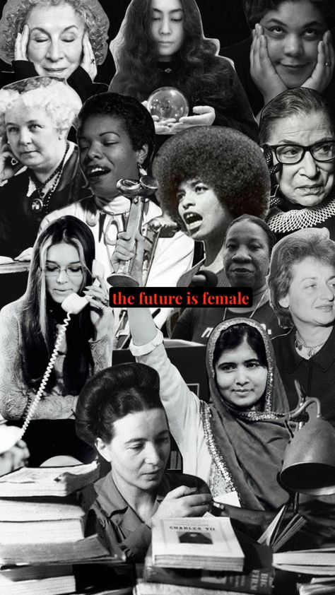 #feminist #feminisim #collage #inspirational #getmeoffthisapp #iambadathashtags #blackwhite #women #femaleenergy Feminist Photoshoot Ideas, Feminist Collage, Feminist Wallpaper, Feminist Merch, Liberation Art, Collage Idea, What Is Feminism, Feminism Art, Female Rage