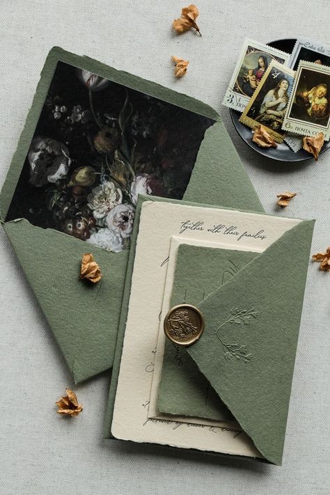 Wedding Zazzle, Gold Wax Seal, Floral Envelope Liner, Floral Envelope, Zazzle Wedding, Green Wedding Invitations, Sage Green Wedding, Letterpress Invitations, Greenery Wedding Invitations