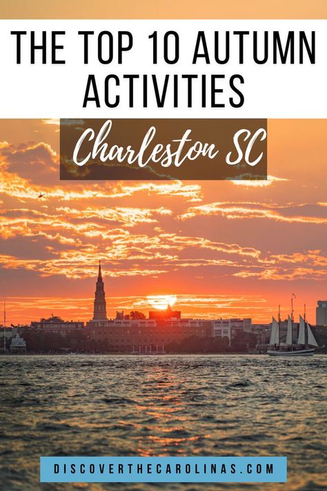 Experience the magic of fall in Charleston, South Carolina, with our curated list of the top 10 autumn activities. From charming festivals to scenic strolls, immerse yourself in the beauty of the season. Read the full blog for a complete guide to fall in Charleston. 🍁🎃 #CharlestonFall #AutumnActivities #FallInSC #DiscoverTheCarolinas #SouthernCharm #FallMagic #ExploreCharleston #SeasonalDelights Charleston Sc Fall, Charleston Sc Things To Do, Charleston Vacation, Charleston Travel, The Carolinas, Fall Activities, Fall Travel, Charleston South Carolina, Autumn Activities