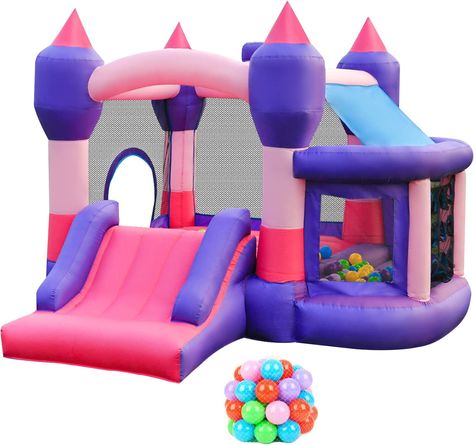 Toddler Bounce House, Indoor Bounce House, House For Kids, Bounce House With Slide, Basketball Rim, Bouncing Ball, Inflatable Bounce House, Bouncy House, Inflatable Slide