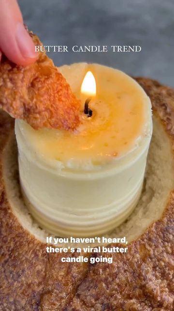 Viral Butter Candle, Butter Candle Food, Butter Candle Diy, Butter Candle Appetizer, Food Trends 2023, Candle Butter, Witches Gathering, Butter Ideas, Butter Candle