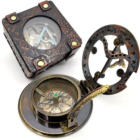 Sun Clock, Sun Dial, Marine Gifts, Boating Gifts, Steampunk Accessories, Marine Boat, Pirate Ship, Science Art, Steampunk Fashion