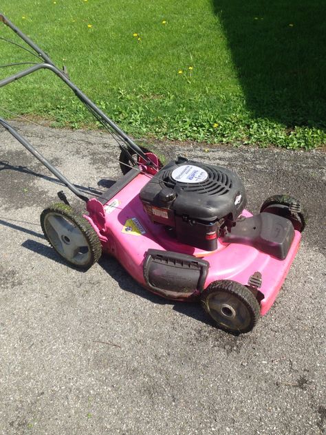 Yes my lawn mower is pink. Are u really surprised? Pink Lawn Mower, Landscaping Equipment, Riding Lawnmower, Lawn Mower, Outdoor Power Equipment, Lawn, Pink