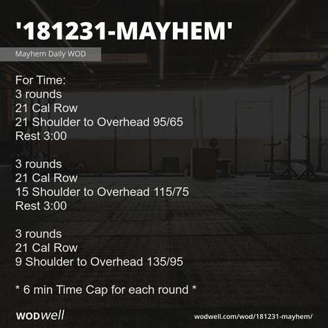 For Time; 3 rounds; 21 Cal Row; 21 Shoulder to Overhead 95/65; Rest 3:00; 3 rounds; 21 Cal Row; 15 Shoulder to Overhead 115/75; Rest 3:00; 3 rounds; 21 Cal Row; 9 Shoulder to Overhead 135/95; * 6 min Time Cap for each round * Rowing Workout Crossfit, Crossfit Workout Plan, Rowing Wod, Crossfit Lifts, Wods Crossfit, Crossfit Workouts Wod, Full Body Strength Workout, Crossfit Workouts At Home, Firefighter Training