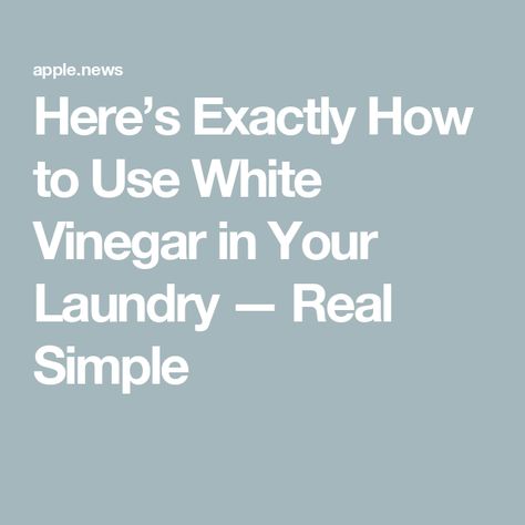 Here’s Exactly How to Use White Vinegar in Your Laundry — Real Simple White Vinegar In Laundry, Cleaning Toilet Stains, Vinegar In Laundry, Toilet Stains, Cleaning Laundry, Laundry Washing Machine, Cleaning Gift, Entertaining Gifts, Distilled White Vinegar