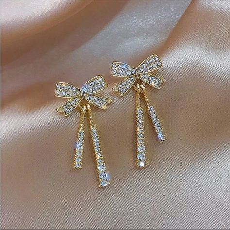 Brand New #N048 Tassel Drop Earrings, Long Drop Earrings, Heart Drop Earrings, Silver Pin, Bow Earrings, Birthday Jewelry Gift, Square Earrings, Crystal Drop Earrings, Crystal Drop