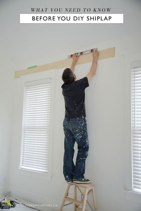 DIY plywood shiplap installation. How to shiplap around doors and windows. Shiplap cost. What you need to know before you DIY a shiplap wall. Wall Shiplap, Shiplap Diy, Trim Moulding, Ship Lap, Diy Shiplap, Faux Shiplap, Shiplap Walls, Shiplap Wall, Texture Inspiration