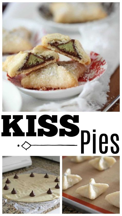 Kiss Pies - Picky Palate - Easy Dessert Recipes! Dessert Holiday, Most Pinned Recipes, Dessert Pie, Pie Bites, Holiday Dessert, Pie Bar, Food Writing, Hershey Kisses, Sweets Desserts