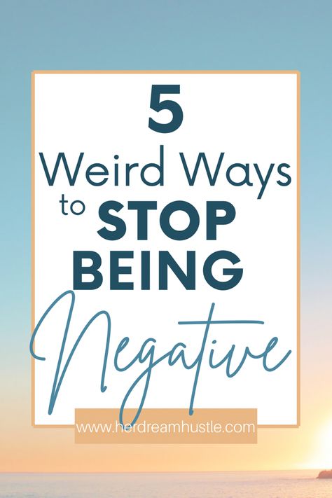 Negativity is not a character trait! You are not a negative person. I thought I was! But everyone can change! Negativity is a habit and anyone can learn how to stop being negative. If you have tried all of the typical ways to stop negativity then you are in the right place! Here are my top 5 Weird ways to Stop Being Negative that I use everyday! Stop Being Negative, Staying Positive Around Negative People, How To Avoid Negative Thoughts, Their Positive And Negative Traits, Negative Personality Traits, Being Positive In A Negative Situation, Negative Person, Character Trait, Personality Traits