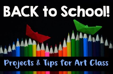 Back to School Tips and Projects for the Art Teacher – Art is Basic | An Elementary Art Blog Classroom Back To School, All About Me Project, Elementary Art Lesson Plans, Back To School Tips, All About Me Art, High School Organization, Back To School Hacks, Teachers Pay Teachers Seller, Parent Teacher Conferences