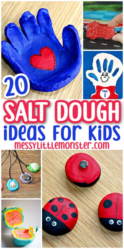 Easy salt dough craft ideas for kids Salt Dough Ideas, Salt Dough Recipes, Kids Mothers Day Crafts, Salt Dough Projects, Cabin Fun, Best Salt, Salt Dough Crafts, Diy Paper Art, Salt Dough Recipe