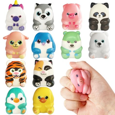 PRICES MAY VARY. 【Package Content】:The package includes 12 pcs different animals slow rising squishy toys.The size of each squishies toy is approximately 1.57 x 2.16 in/4 x 5.5 cm.Every squeeze brings a smile to your face and makes you enjoy yourself! 【Good Materials�】:Jumbo animals stress relief squishies toys are made of high quality elastic PU material,super soft,sturdy and durable,and not easy to break with repeated squeezing.No matter how hard you squeeze it,it will spring back to its origin Goodie Bag Stuffers, Party Prizes, Squishy Toys, Carnival Prizes, Enjoy Yourself, Different Animals, Carnival Birthday, Soft Cute, Cute Toys