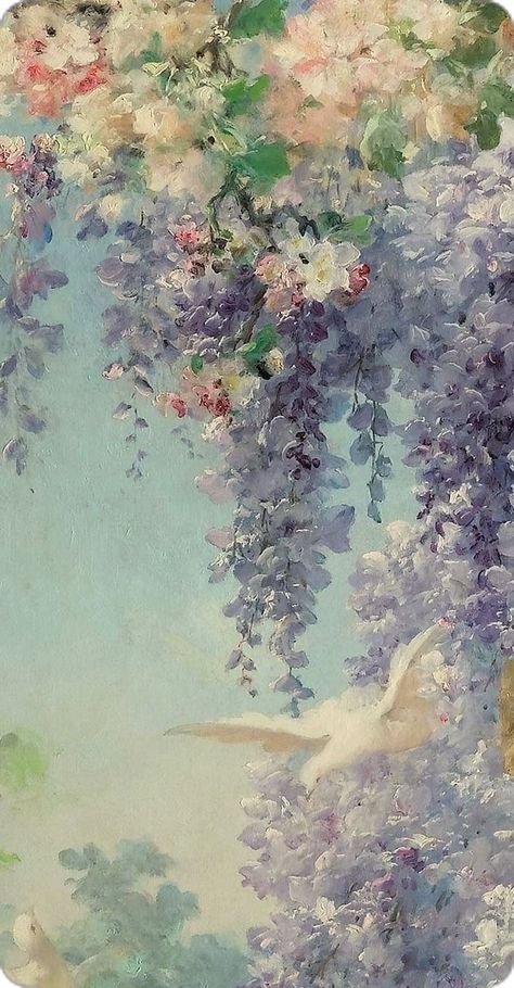 Jade Aesthetic Wallpaper, Roccocore Aesthetic, Flower Painting Wallpaper, Istoria Artei, Bel Art, Art Mignon, Lukisan Cat Air, Painting Wallpaper, Ethereal Art