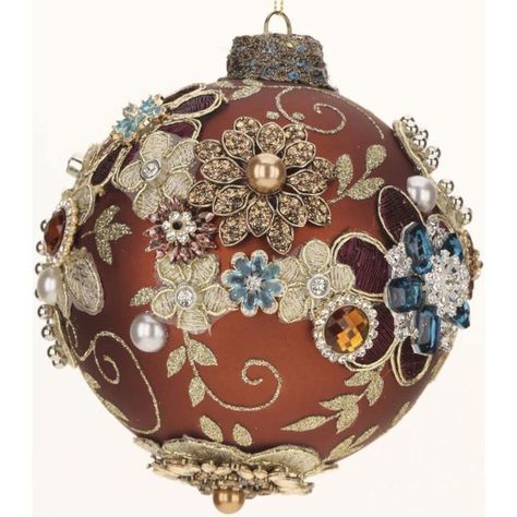 PRICES MAY VARY. King's Jewel Ball Design: This ornament features a beautifully designed King's Jewel Ball, adorned with a copper finish, adding a regal touch to your Christmas decor. Exquisite Craftsmanship: Crafted with amazing detail, this ornament showcases the elegance and intricacy of a jewel-encrusted ball, enhancing the visual appeal of your holiday decorations. Regal Copper Finish: The copper finish adds a regal and luxurious feel to this ornament, elevating the beauty and richness of i Jeweled Ornaments, Mark Roberts Christmas, Royal Decorations, Fancy Christmas Ornaments, Copper Ornaments, Jewel Ornaments, Jeweled Christmas Trees, Regal Elegance, Jewel Encrusted