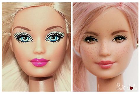 Barbie Repaint, Barbie Face, Doll Face Paint, Custom Barbie, Barbie Makeup, Custom Monster High Dolls, Doll Makeup, Doll Painting, Barbie Fashionista