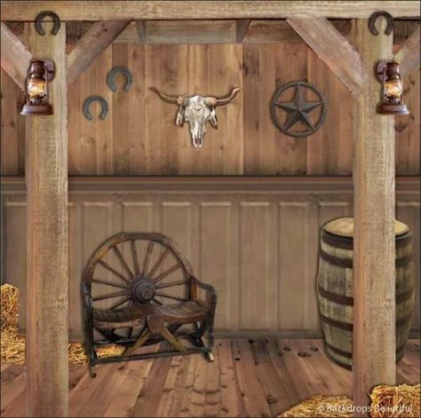 Wild West/Farm theme backdrop Western Porch, Wild West Party Theme, Barn Backdrop, Wild West Birthday, Cowboys Bar, Wild West Theme, Wild West Party, Western Birthday Party, Old Western