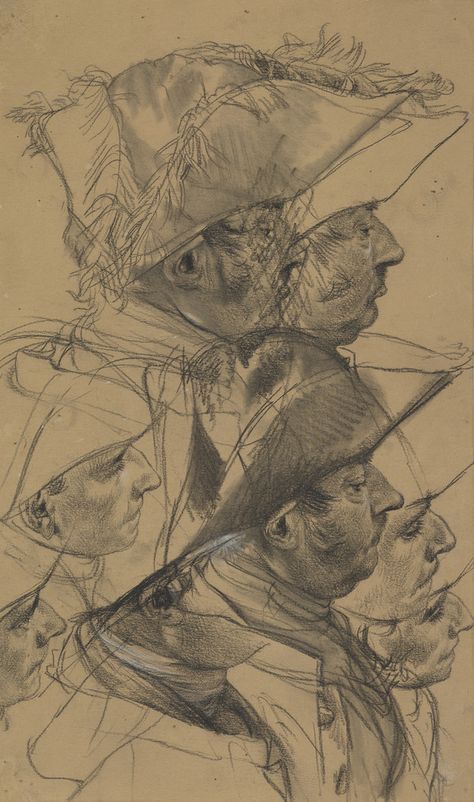 Studies of Eight Heads by Adolph Menzel | National Galleries of Scotland Adolph Von Menzel, Adolph Menzel, British Sign Language, Sensory Friendly, Exhibition Display, Artist House, Make Art, Featured Artist, Art World