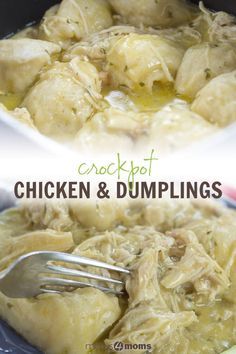 Chicken Dumplings With Biscuits, Dumplings With Canned Biscuits, Crockpot Chicken Dumplings, Dumplings With Biscuits, Refrigerator Biscuits, Crockpot Chicken And Dumplings, Canned Soup, Chicken Dumplings, Easy Crockpot Chicken