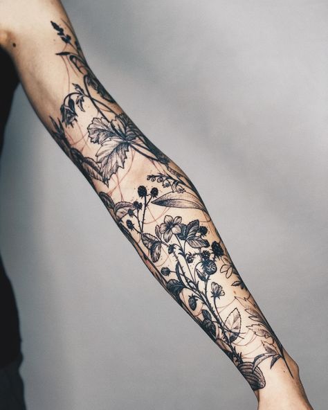 Had an amazing opportunity to work on this floral sleeve with a grass snake hidden inside it. Everything apart from the snake is freehanded and there is a little strawberry plant that got some new life breathed into it. It took about 13 hours during two longer and one short session to finish everything. Thank you so much for your trust and patience @mandariinsy I enjoyed every second of creating this. #sleevetattoo #eestitattoo #helsinkitattoo #floralsleeve Grass Snake, Snake Hides, Strawberry Plant, 13 Hours, Strawberry Plants, Sister Tattoos, Floral Sleeve, The Snake, Forearm Tattoo