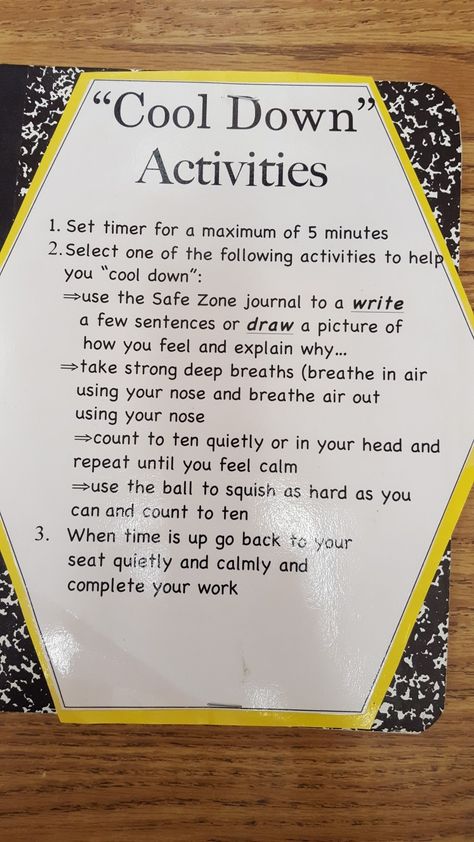 Behavior Group Activities Elementary, Calm Down Corner Middle School Classroom, Calming Corner Middle School, Calm Down Corner Middle School, Behavior Classroom Self Contained, Deescalation Techniques For Kids, Calming Corner Classroom Middle School, Counseling Techniques, Classroom Planning