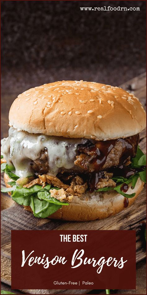 Venison Burgers Recipes, Venison Hamburger Recipes, Venison Burger Recipes Ground, Bacon Burgers Patties, Recipes For Venison Burger, Best Venison Burger Recipe, Venison Burger Recipes, Venison Mince Recipes, Deer Burger Recipes